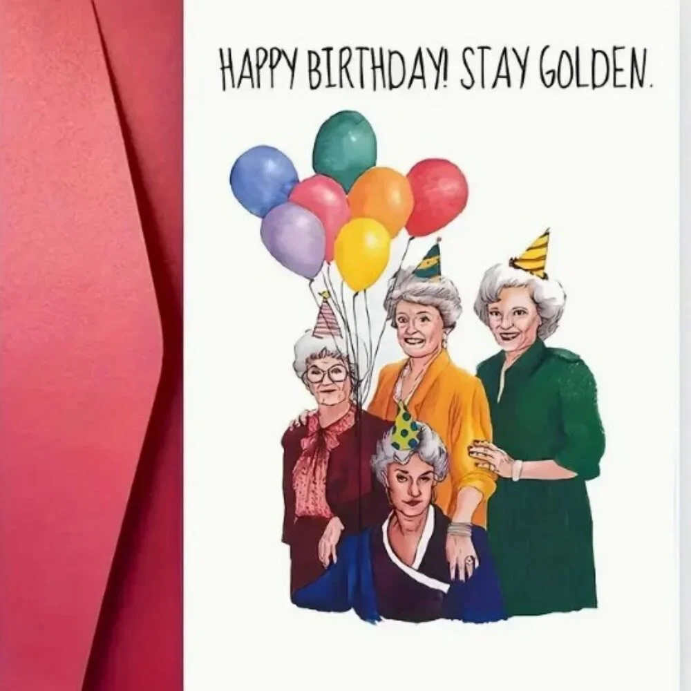 Happy Birthday - Stay Golden - Birthday Card - NWT